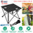 2Pcs Foldable Camping Table Portable Picnic Table Lightweight Travel Desk with 2 Cup Holders/Table Carrying Bag