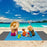 108x96.46in Sand Proof Picnic Blanket Water Resistant Foldable Camping Beach Mat w/ 4 Anchors 1 Carry Bag For 4-6 People