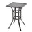24 Inch Patio Bar Height Table with Aluminum Tabletop and Adjustable Foot Pads
