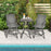 24 Inch Patio Bar Height Table with Aluminum Tabletop and Adjustable Foot Pads