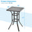 24 Inch Patio Bar Height Table with Aluminum Tabletop and Adjustable Foot Pads