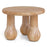24" Small Solid Mahogany Wood Coffee Table with Thickened Top and Column Legs