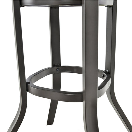 24 Inch Patio Bar Height Table with Aluminum Tabletop and Adjustable Foot Pads