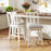 25 Inch Modern Bar Stools Set of 2 with Upholstered and 360¬∞ Rotation Seat-White