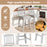 25 inch Modern Bar Stools Set of 2 with Upholstered Swivel Seat-Gray