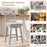 25 inch Modern Bar Stools Set of 2 with Upholstered Swivel Seat-Gray