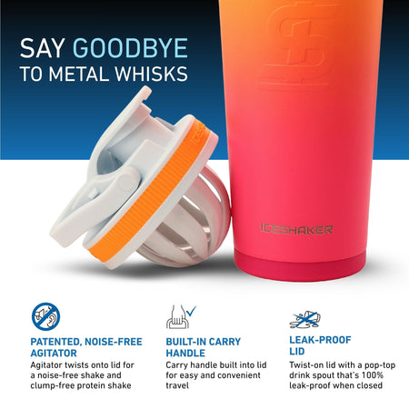 Ice Shaker Ombre Series 26oz Shaker Bottles