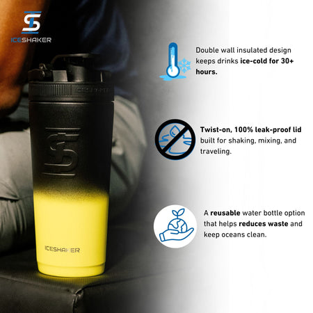 Ice Shaker Ombre Series 26oz Shaker Bottles