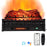 26 Inch WiFi Infrared Quartz Electric Fireplace Insert Logs Heater with Realistic Pinewood Logs-Black