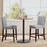 26 inch Counter Height Chairs Set of 2 with Padded Seat and Backrest-Gray