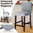 26 inch Counter Height Chairs Set of 2 with Padded Seat and Backrest-Gray