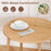 27.5 Inch Round Bamboo Dining Table for 2-4 Person-Natural