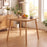 27.5 Inch Square Bamboo Dining Table for 2-4 People-Natural