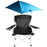 Foldable Beach Chair with Detachable Umbrella Armrest Adjustable Canopy Stool with Cup Holder Carry Bag for Camping Poolside Travel Picnic Lawn Chair