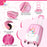2 Pieces 12 Inch 16 Inch Kids Luggage Set with Backpack and Suitcase for Travel-Lovely Unicorn