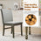 Upholstered Dining Chairs Set of 2 with Rubber Wood Legs and High Back-Gray