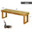 52 Inch Acacia Wood Dining Bench with Slatted Seat