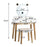 Vanity Set with 3-Color Lighted Touch Screen Dimming Mirror and 4 Drawers