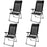 2 Pcs Portable Patio Folding Dining Chairs with Headrest Adjust for Camping -Black