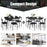 5 Pieces Dining Table Set with 4 Chairs and Backrests