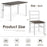 5 Pieces Solid Wood Compact Kitchen Dining Set-Walnut