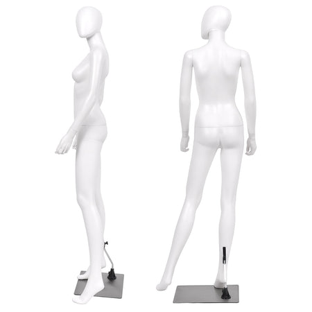5.8 ft Full Body Female Mannequin Egghead Manikin with Metal Stand
