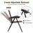 4 Pieces Folding Dining Chairs with Smooth Armrests and Sling Back
