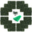 12 Pieces Artificial Peanut Leaf Hedges Panels