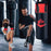 11 Pounds Kids Hanging Punching Bag Set with Punching Gloves-Black