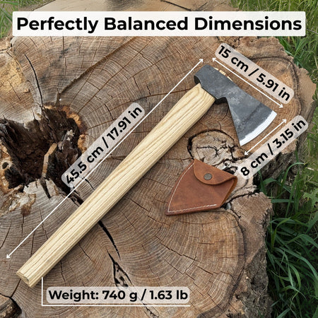 Bushcraft Axe – Camping Hatchet 0.74 kg 1.63 lb