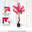 2 Pack 41 Inch Artificial Plum Blossom Tree Fake Floral Plant with 92 Flowers-Red