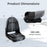 2-Pack Folding High Back Boat Chairs with Sponge Padding and Fixing Bolts-Black