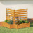 2-Panel Freestanding Outdoor Wood Privacy Screen-Yellow