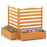 2-Panel Freestanding Outdoor Wood Privacy Screen-Yellow