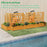 2-Panel Freestanding Outdoor Wood Privacy Screen-Yellow