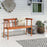 Outdoor Eucalyptus Wood Bench with Backrest and Armrests