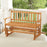 2-Person Outdoor Acacia Wood Glider Bench Patio Swing Rocking Loveseat