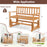 2-Person Outdoor Acacia Wood Glider Bench Patio Swing Rocking Loveseat