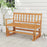 2-Person Outdoor Acacia Wood Glider Bench Patio Swing Rocking Loveseat