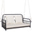 2-Person Outdoor Hanging Chair with Ropes-Gray