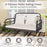 2-Person Outdoor Hanging Chair with Ropes-Gray