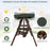 2-Person Outdoor Wooden Porch Swing with an Adjustable Canopy