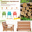 2 Piece Patio Hardwood Chair with Slatted Seat and Inclined Backrest