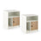 2 Pieces 25 Inch Tall Nightstands with Door and 2 Open Shelves-White