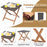 Patio Chaise Lounge and Table Set with 4-Level Adjustable Backrest