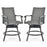 2 Pieces Patio Swivel Bar Chair Set with Quick Dry 4D Air Fiber Cushion