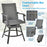 2 Pieces Patio Swivel Bar Chair Set with Quick Dry 4D Air Fiber Cushion