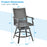 2 Pieces Patio Swivel Bar Chair Set with Quick Dry 4D Air Fiber Cushion