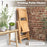 2 Pieces Teak Wood Outdoor Dining Chairs with Slatted Seat