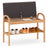 2-Tier Bamboo Shoe Bench with Storage and Padded Cushion-Gray